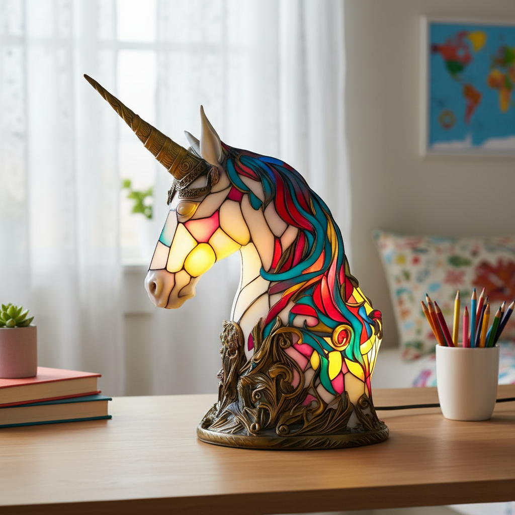 Luna – Unicorn Mosaic Lamp